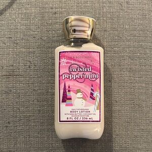 Bath & Body Works Twisted Peppermint Lotion - Pink & White New